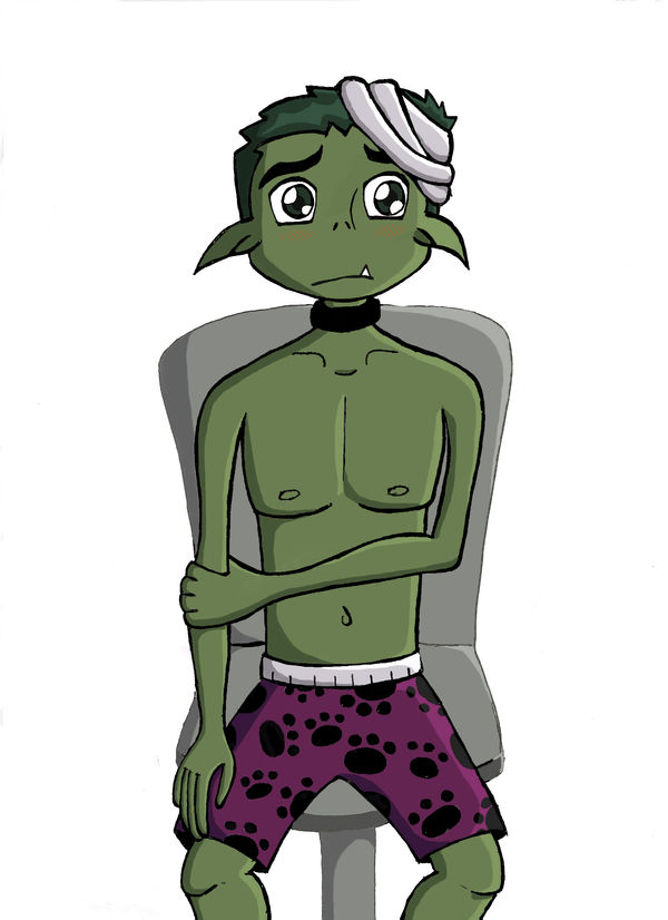 Enjured BeastBoy-in a hospital