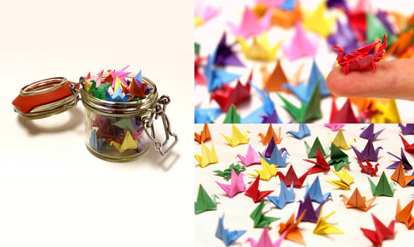 Colourful Paper Cranes