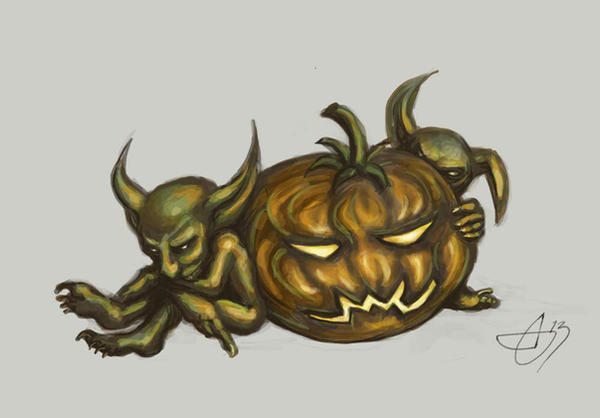 Goblin Pumpkin by Morhin