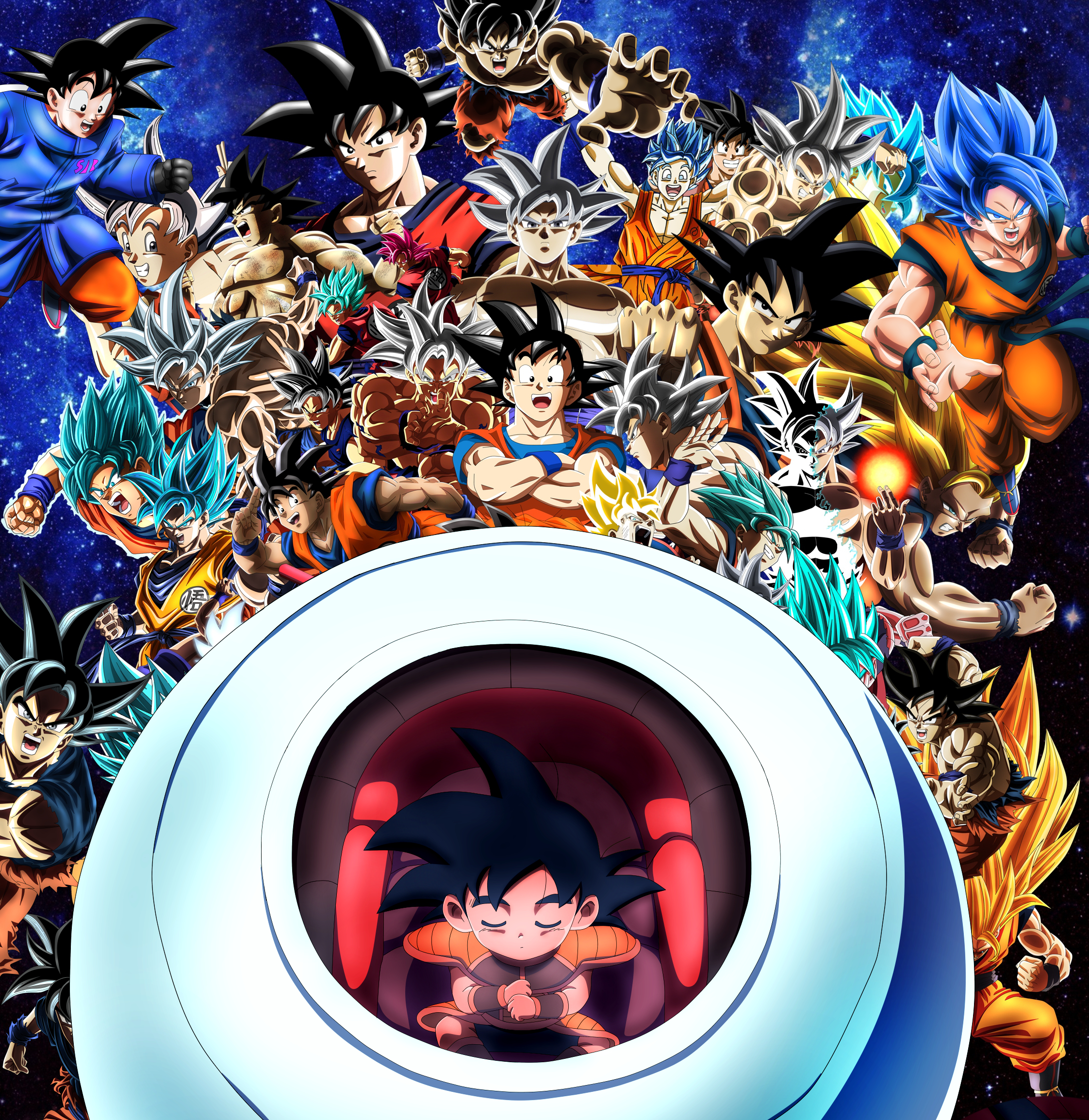 Edição - Painel Redondo Dragon Ball Super