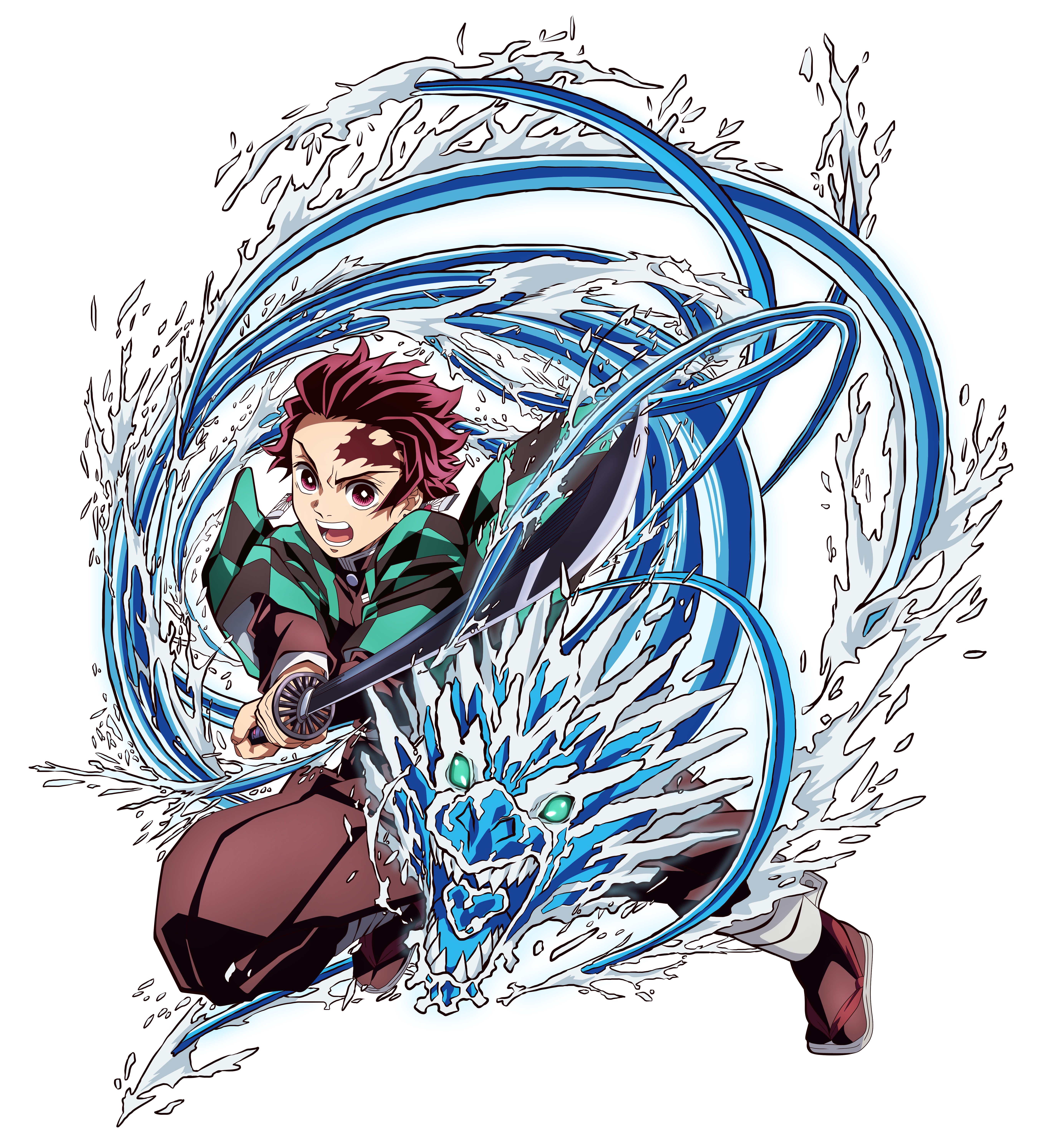 Tanjiro Water Surface Slash Ability Animation by Ashstation on DeviantArt