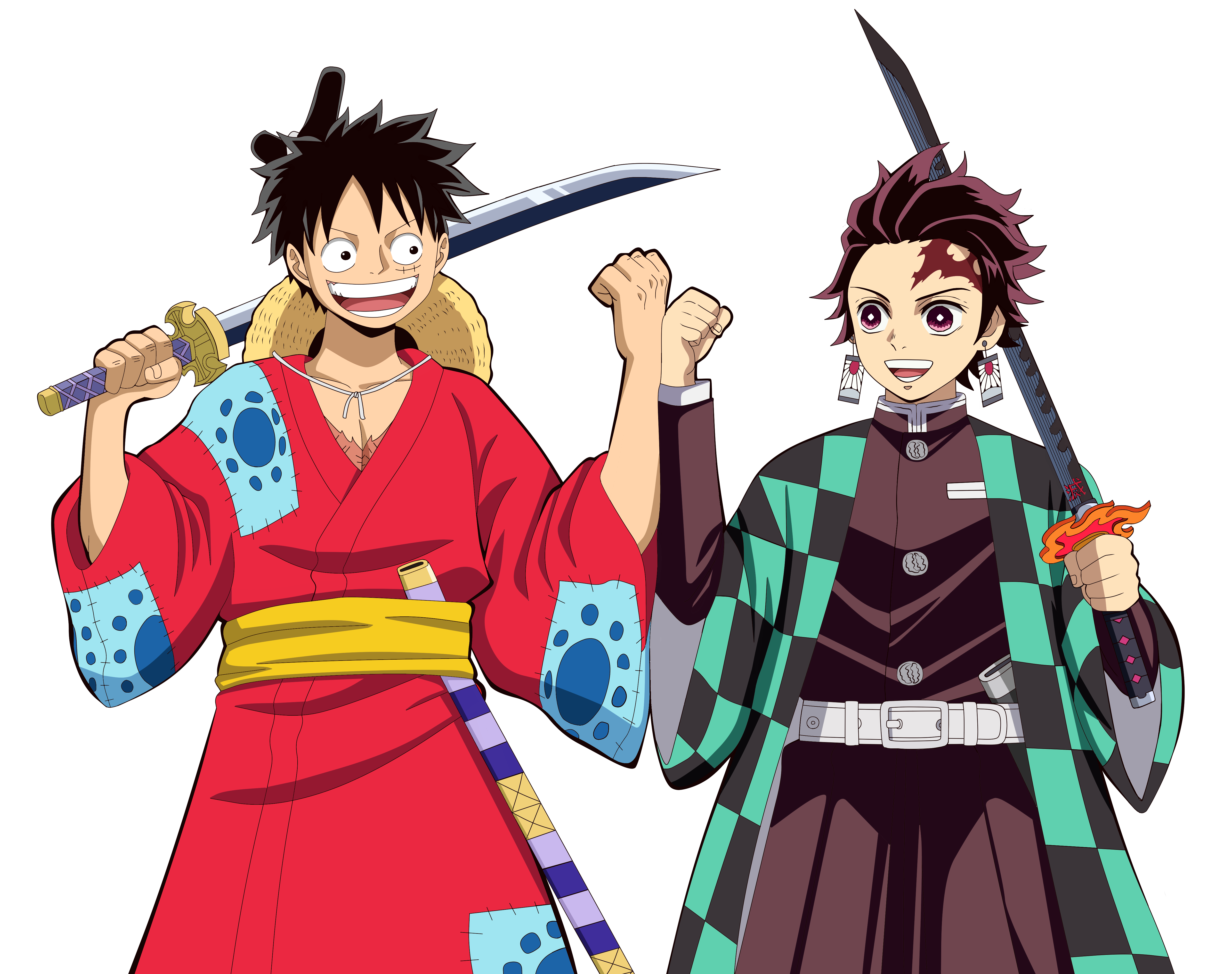 Luffy x Zoro (OP Wano Arc) - Render by D4rkawaii on DeviantArt