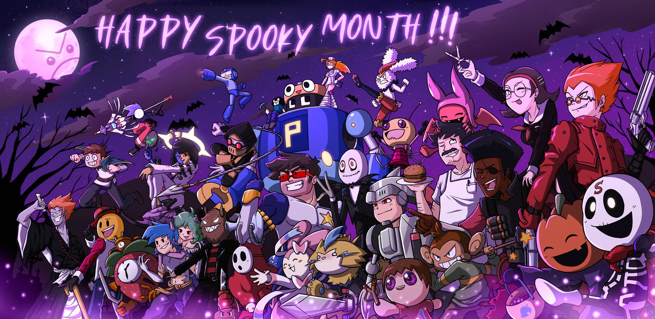 Spooky month (Fan art) by HannimalArt on Newgrounds