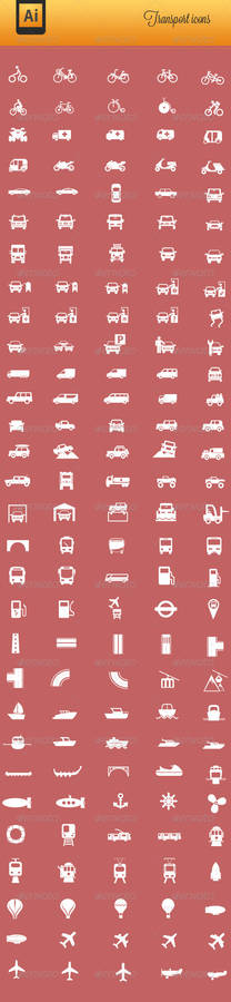 150 Mega Transport Icons Pack