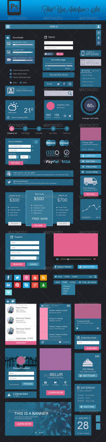 Flat User Interface Set