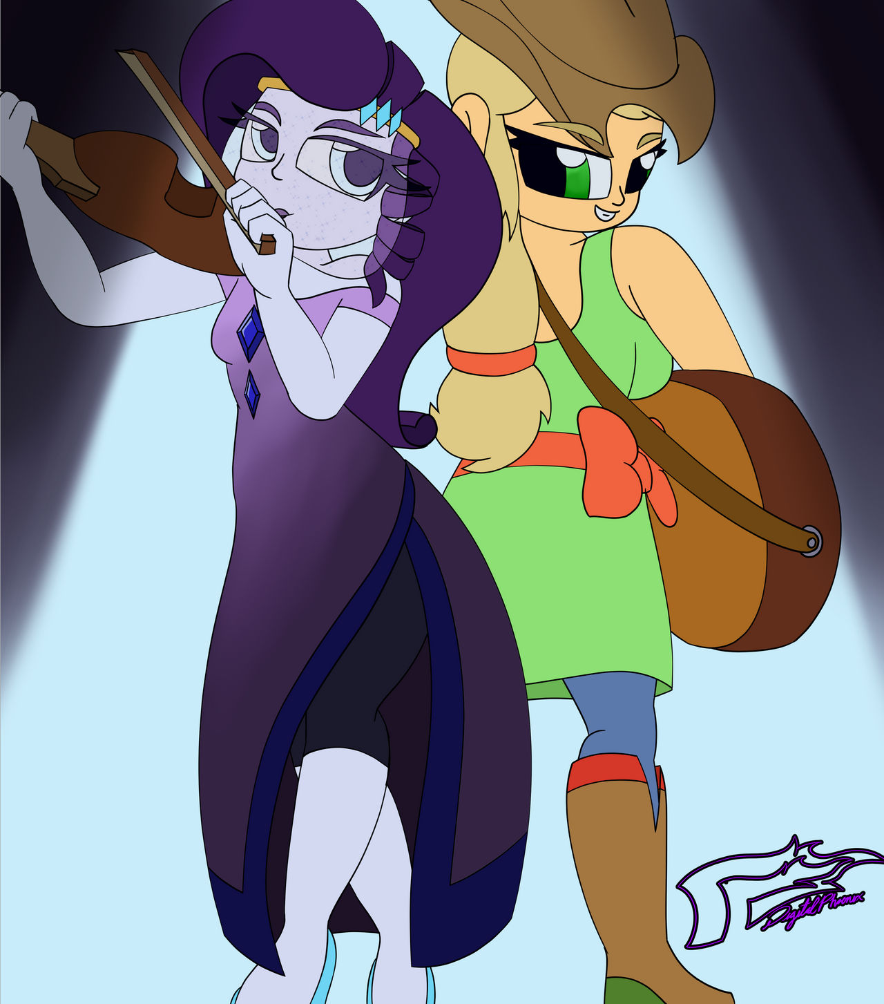 Rarity x Applejack by Dig1talPho3nix on DeviantArt