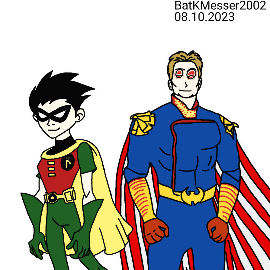 Robin Lander Rider Robin and Homelander by BatKMesser2002 on DeviantArt