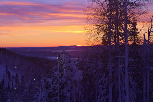 Sunset at Levi