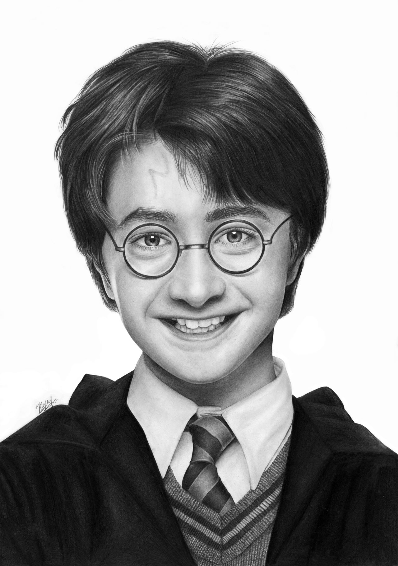 Harry Potter portrait by BenJackie on DeviantArt
