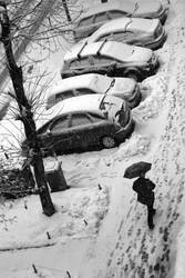 Snowing in Ljubljana