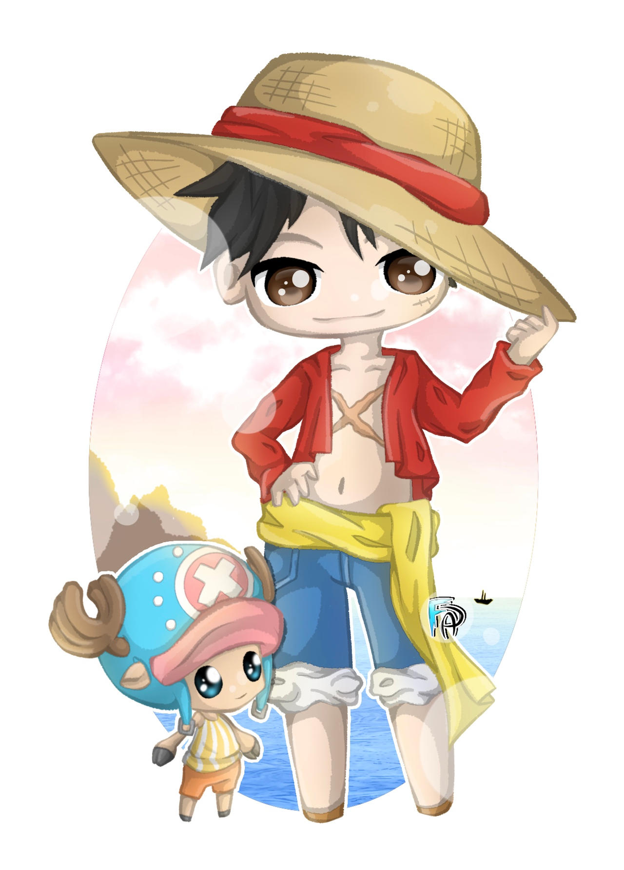 Chibi One One Piece Anime Chibi Hello, I Made A Chibi Version Of Strawhat