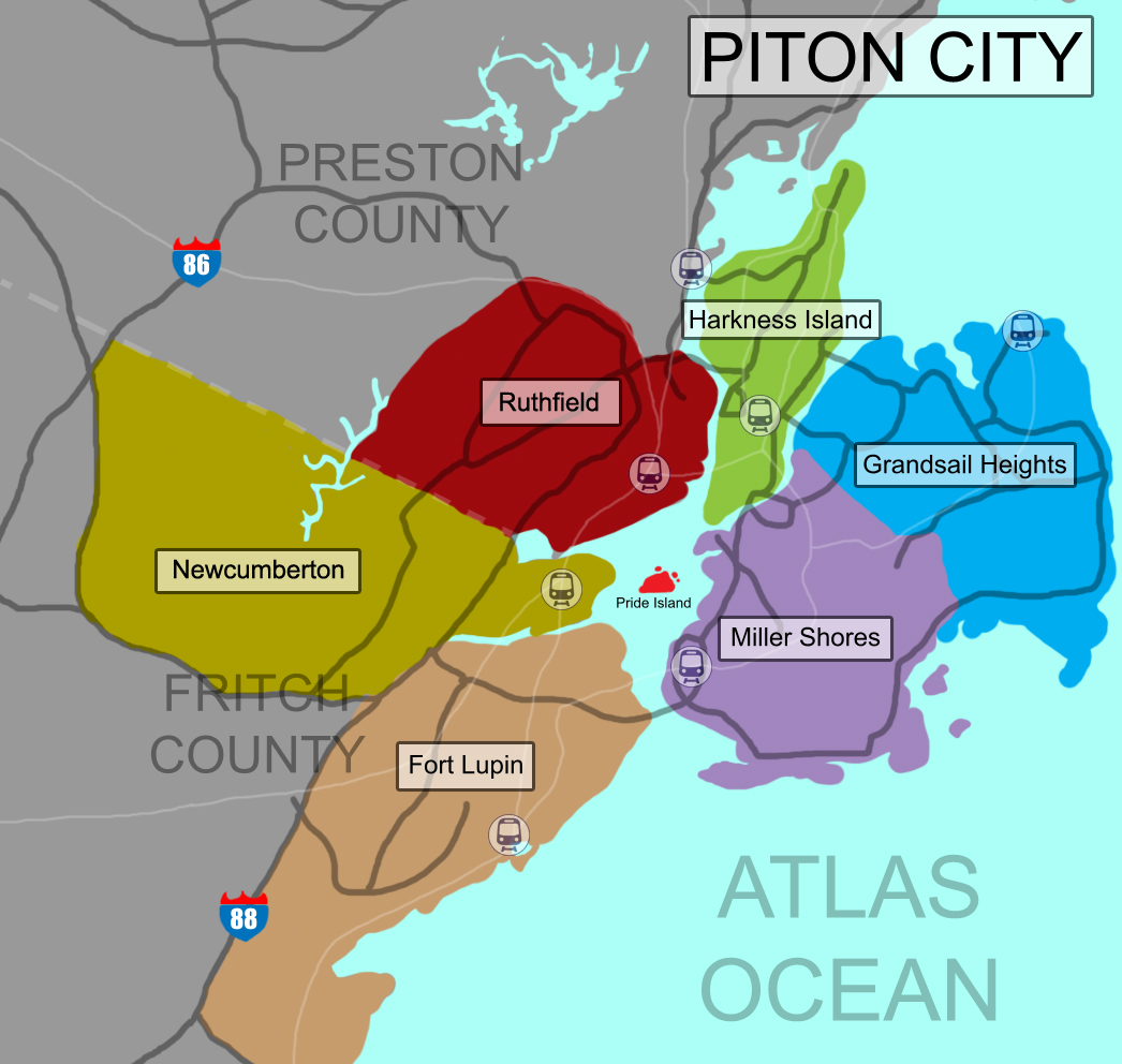 Map of Piton City by SpiketheKlown on DeviantArt