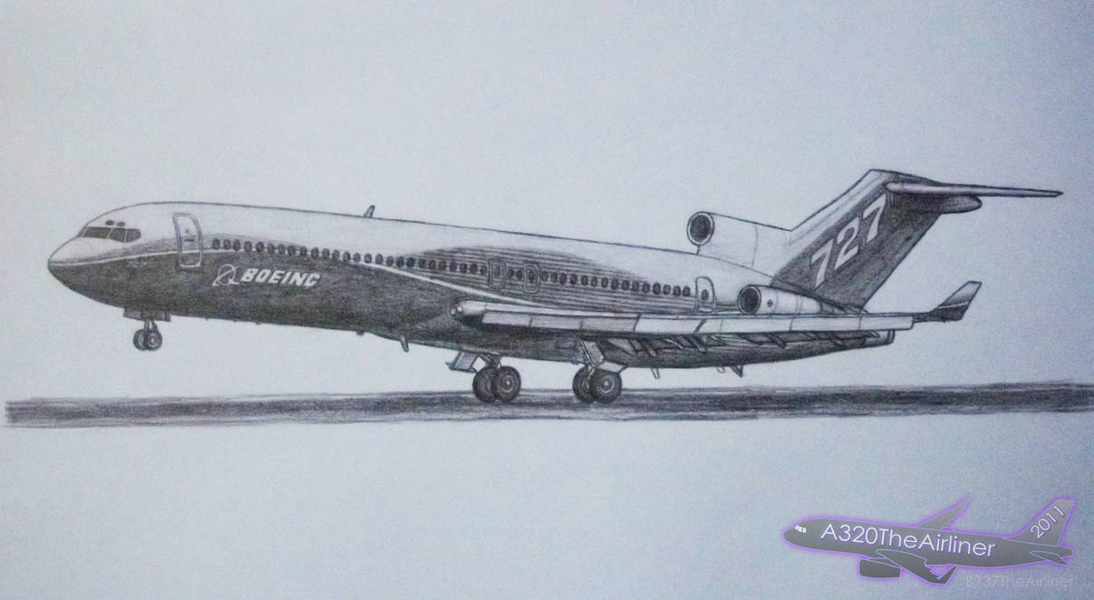 Boeing 727 Dreamliner Livery Drawing - 2011 Art by Pinniplane on DeviantArt