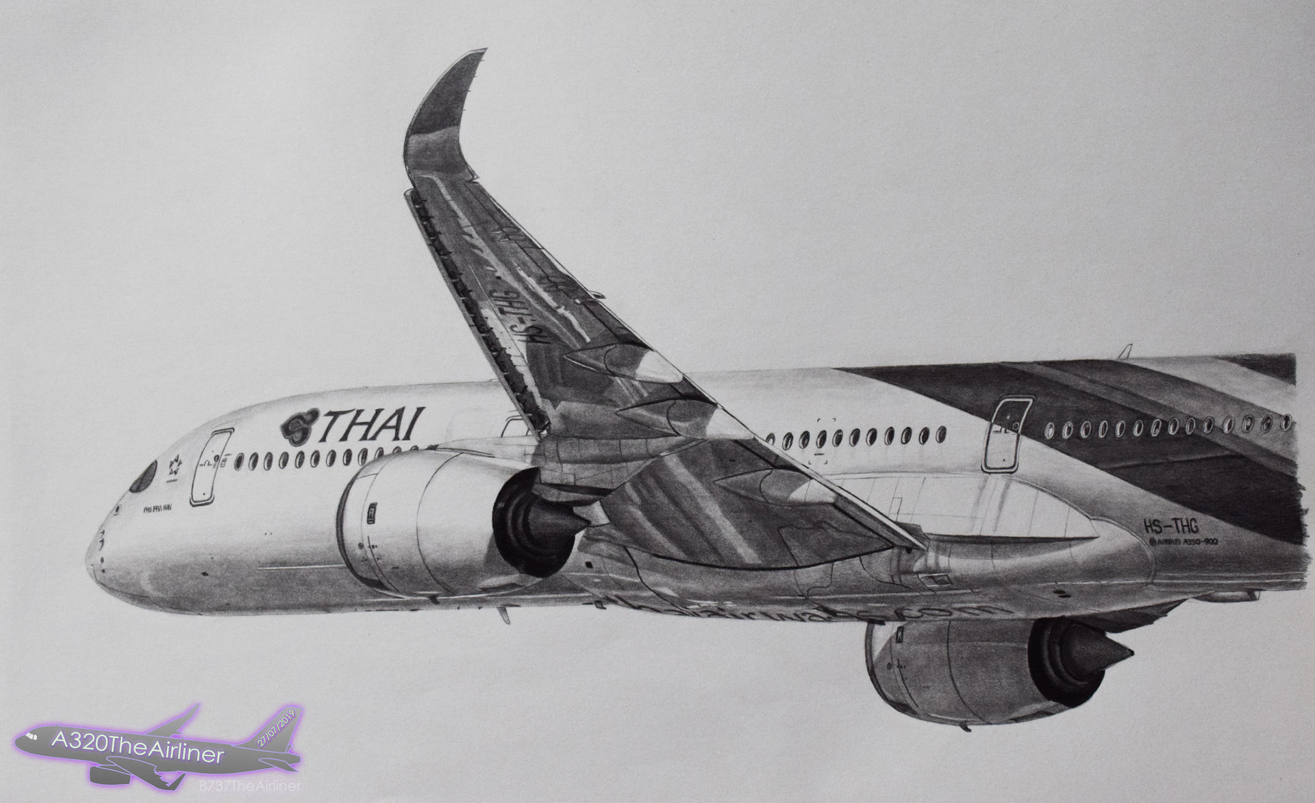 Thai Airways Airbus A350 Realistic Drawing By Pinniplane On DeviantArt thai-airways-airbus-a350-realistic-drawing-by-pinniplane-on-deviantart