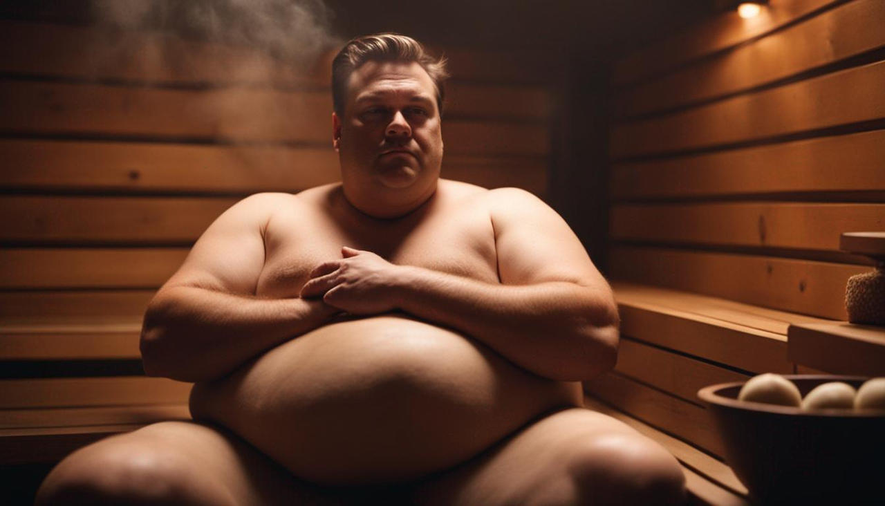 nude chubby sauna boys Fat Naked Man Sits In The Sauna by Russius007 on DeviantArt