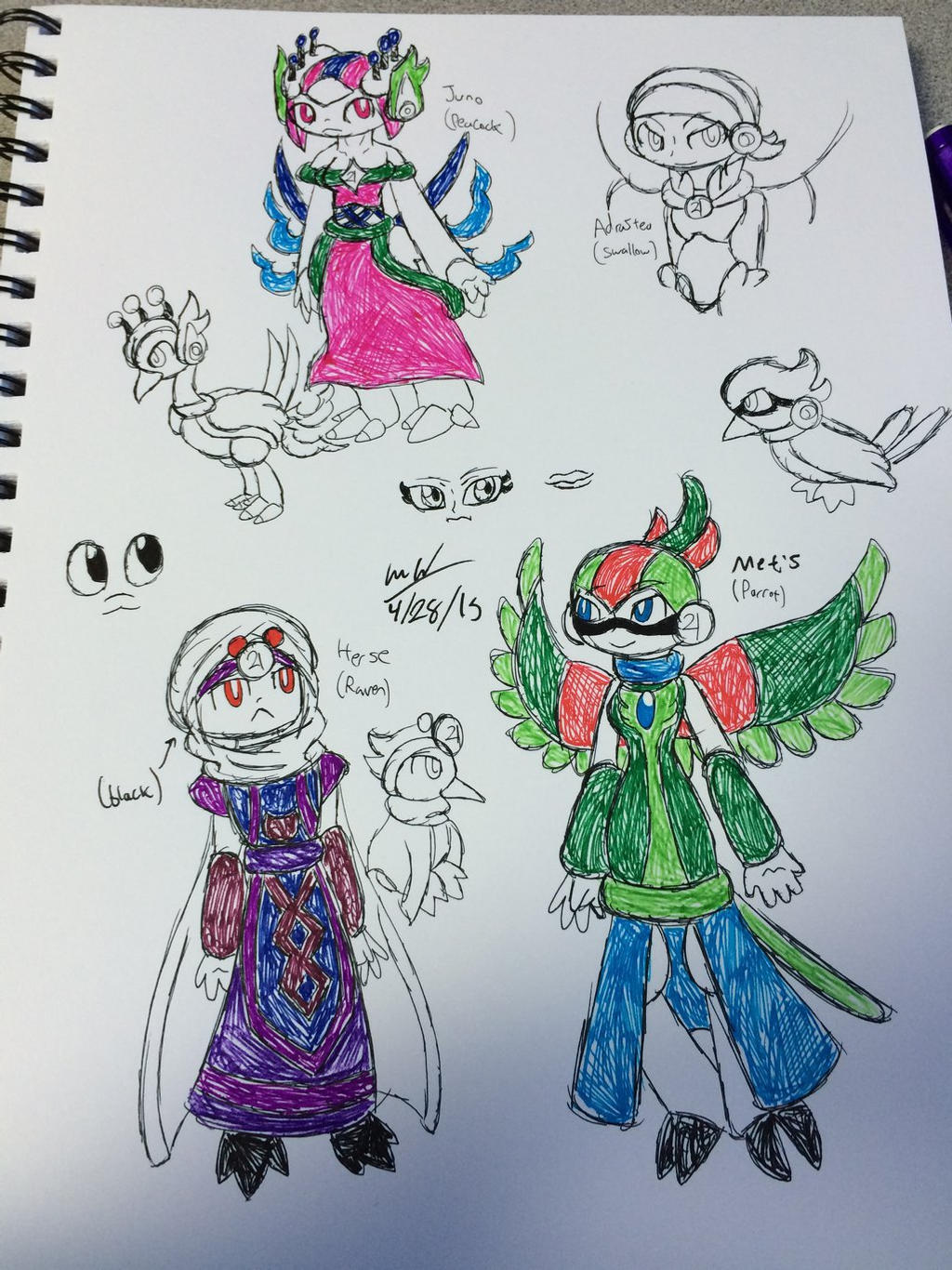 Colored Bird People