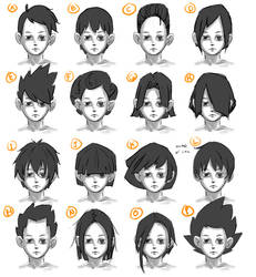 Sketch Faces Hair 01