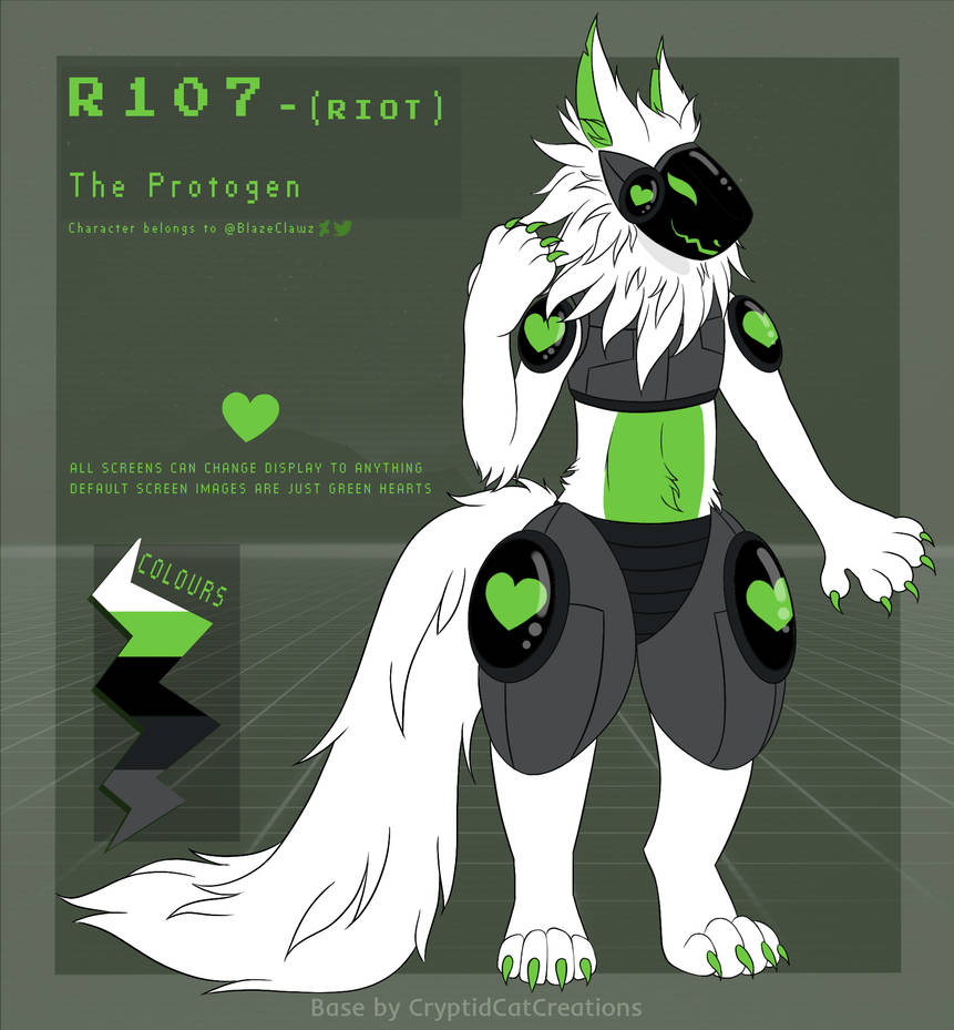 Protogen Rl Riot the Protogen - Ref Sheet by BlazeClawz on DeviantArt