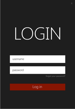 Login window