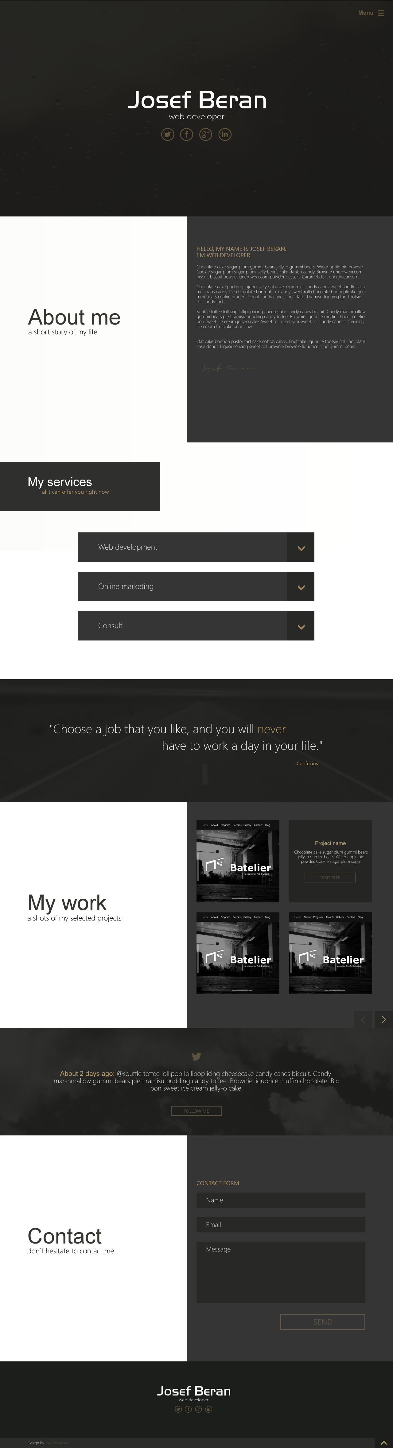 Simple personal website