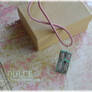 Shabby Chic door necklace of Polymer Clay/leather