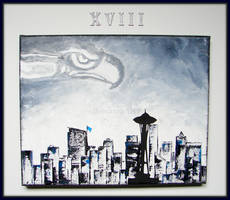 Seattle Seahawks in Mixed Media