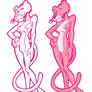 Pink Panther Girl Vector