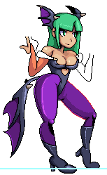 Morrigan Aensland Skull girl styled WIP