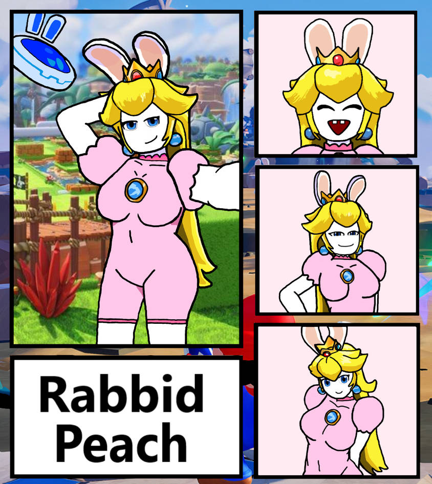 Peach Rabbit Getting Mad Rabbid Peach by CStrader02 on DeviantArt