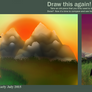 Draw this again!: Sunset at Twin mountains