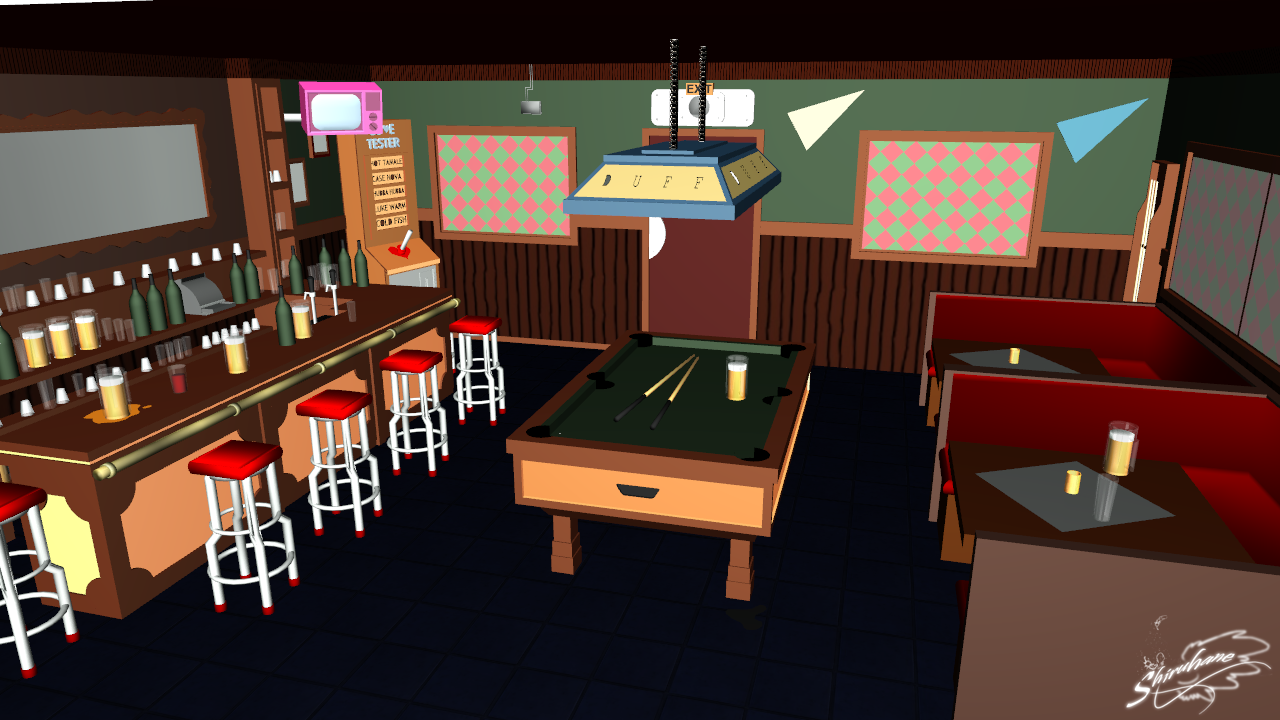 Moe's Tavern (The Simpsons) - MMD Stage DL by DiemDo-Shiruhane
