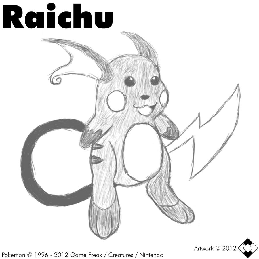 Raichu Digital Sketch