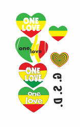 One Love sticker d,rko22