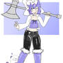 Axe weilding toque girl with cute critter: Zoe