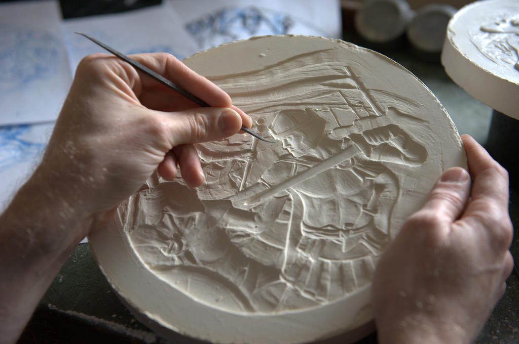 Working on a plaster model by Leerjones on DeviantArt