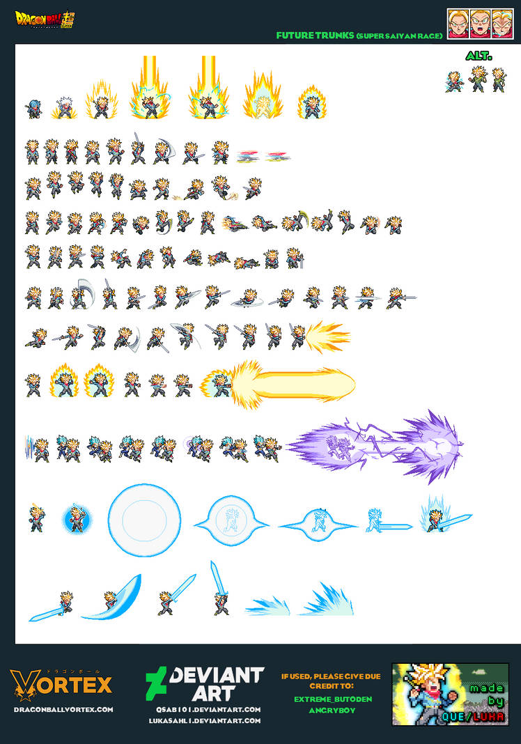 Super Saiyan Rage Trunks Sheet by LukasAhl1 on DeviantArt