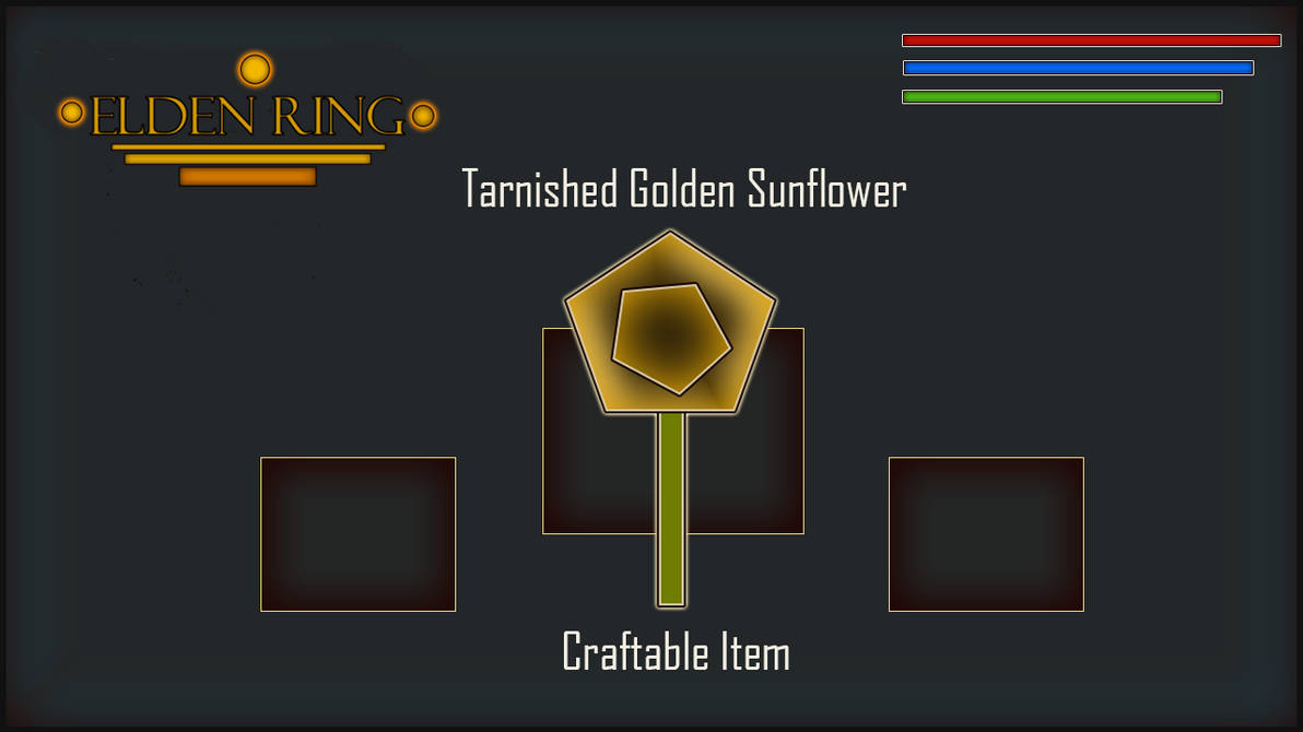 Golden Tarnished Sunflower Elden Ring by Codebreak1337 on DeviantArt
