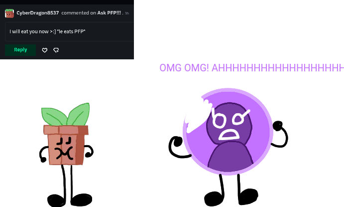 Ask PFP 10: PFP gets bitten and suffers by thiccstickfigure on DeviantArt