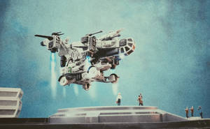 Gladius dropship landing