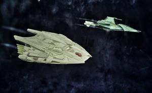 Klingon transport and klingon Spacefighter