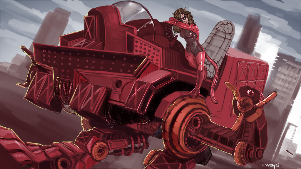 Red Mech Commission by BrokenZen on DeviantArt