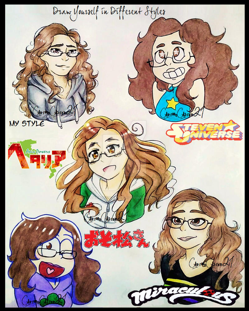 Diffrent Cartoon Style Deviantart Different Styles by CartoonCaster21 on DeviantArt