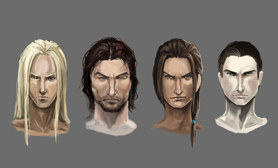 exercise_ male faces and hair