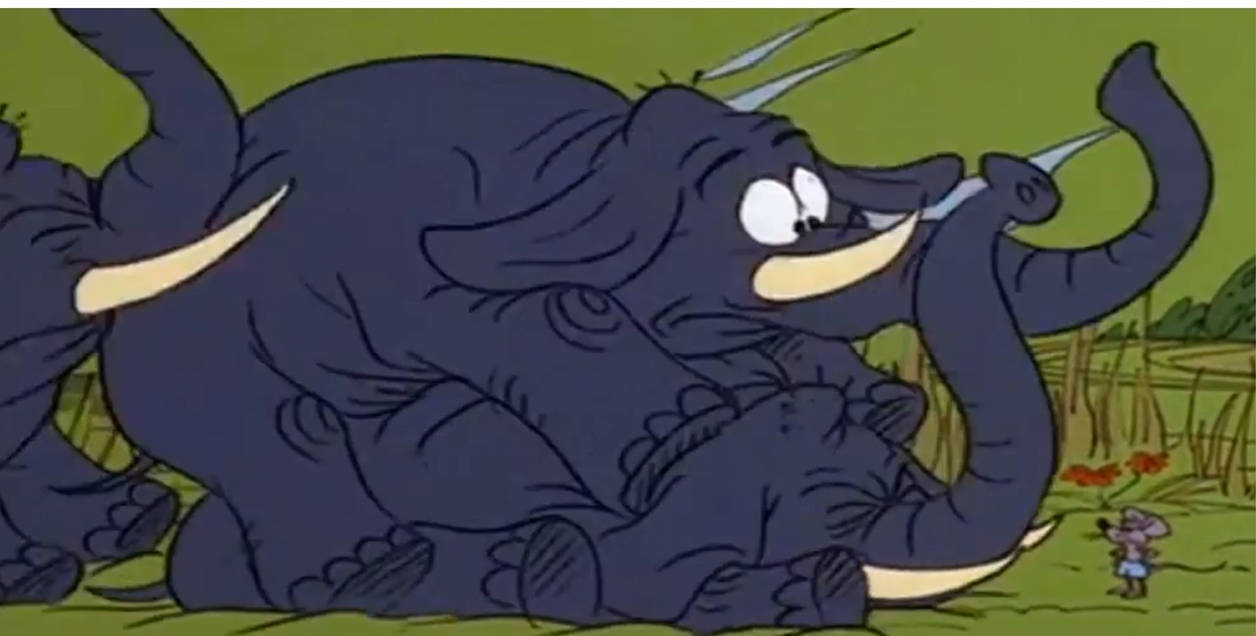 Two elephants piggyback ride by kmunarriz on DeviantArt