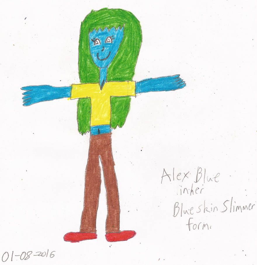 Alex Blue in her Blue Skin Slimmer Form by jonwii on DeviantArt
