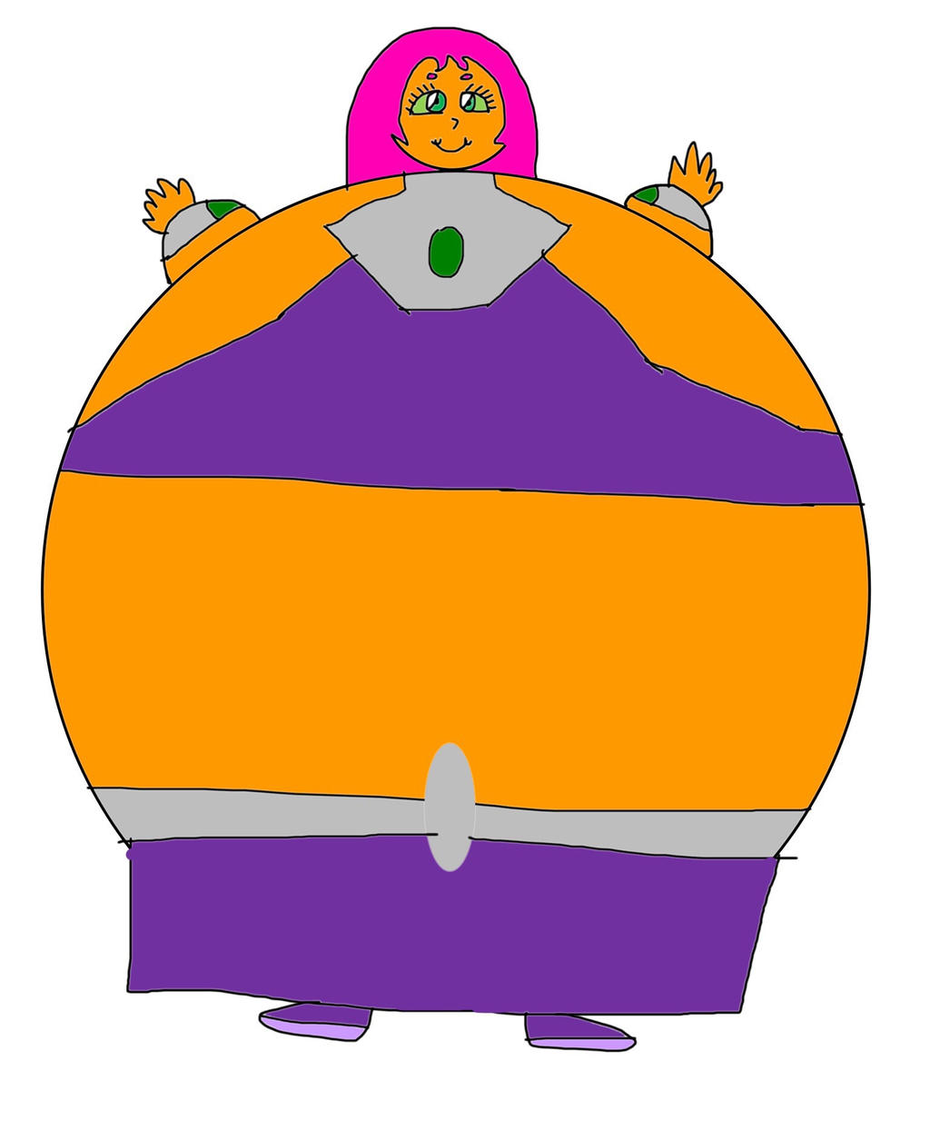 Starfire Over Inflation Inflated Starfire (Fanart) by jonwii on DeviantArt