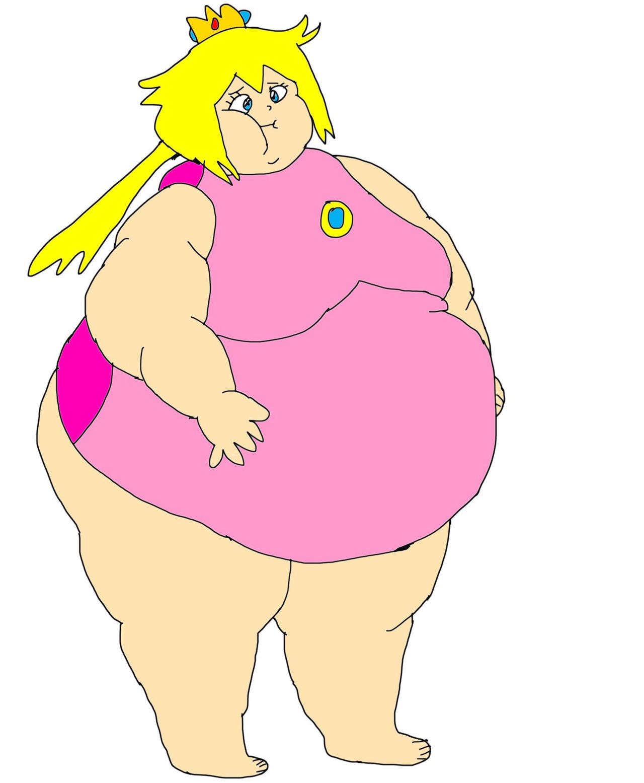Obese Princess Peach Tryout Request By Jonwii On Deviantart
