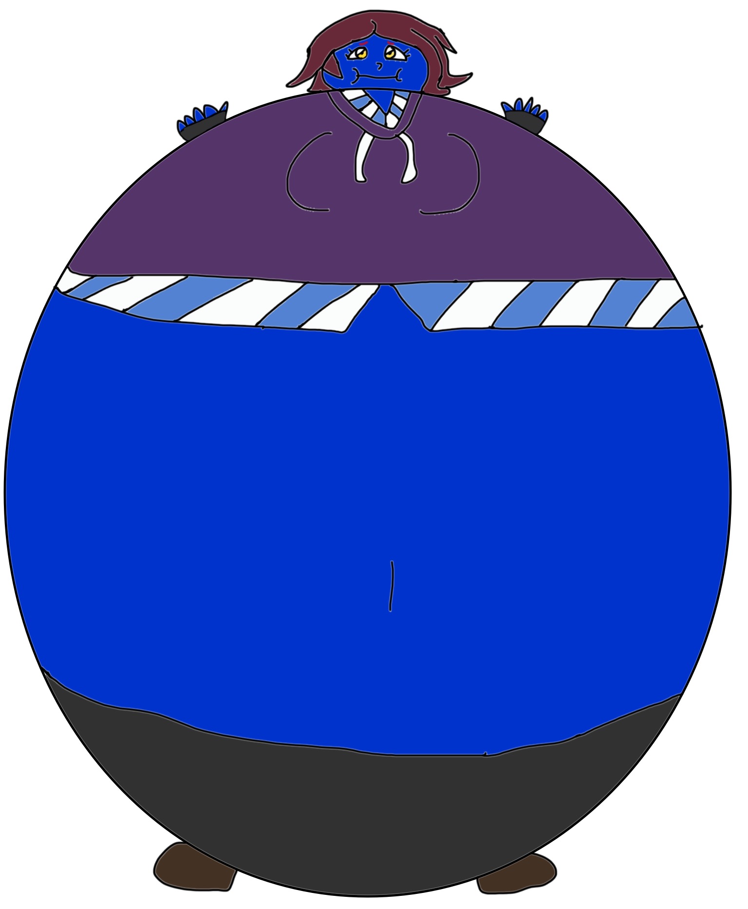 Blue Raspberry Humanized Blueberry Human Desti (Fanart) by jonwii on DeviantArt
