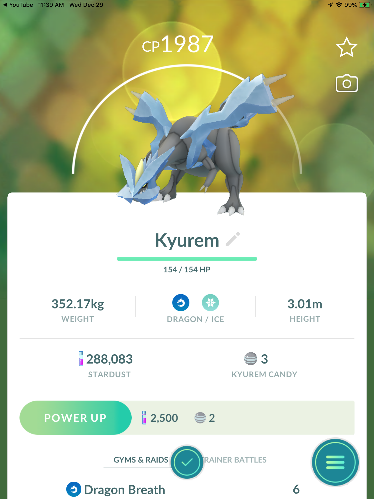 I Caught Kyurem On Pokemon Go By Jonwii On Deviantart