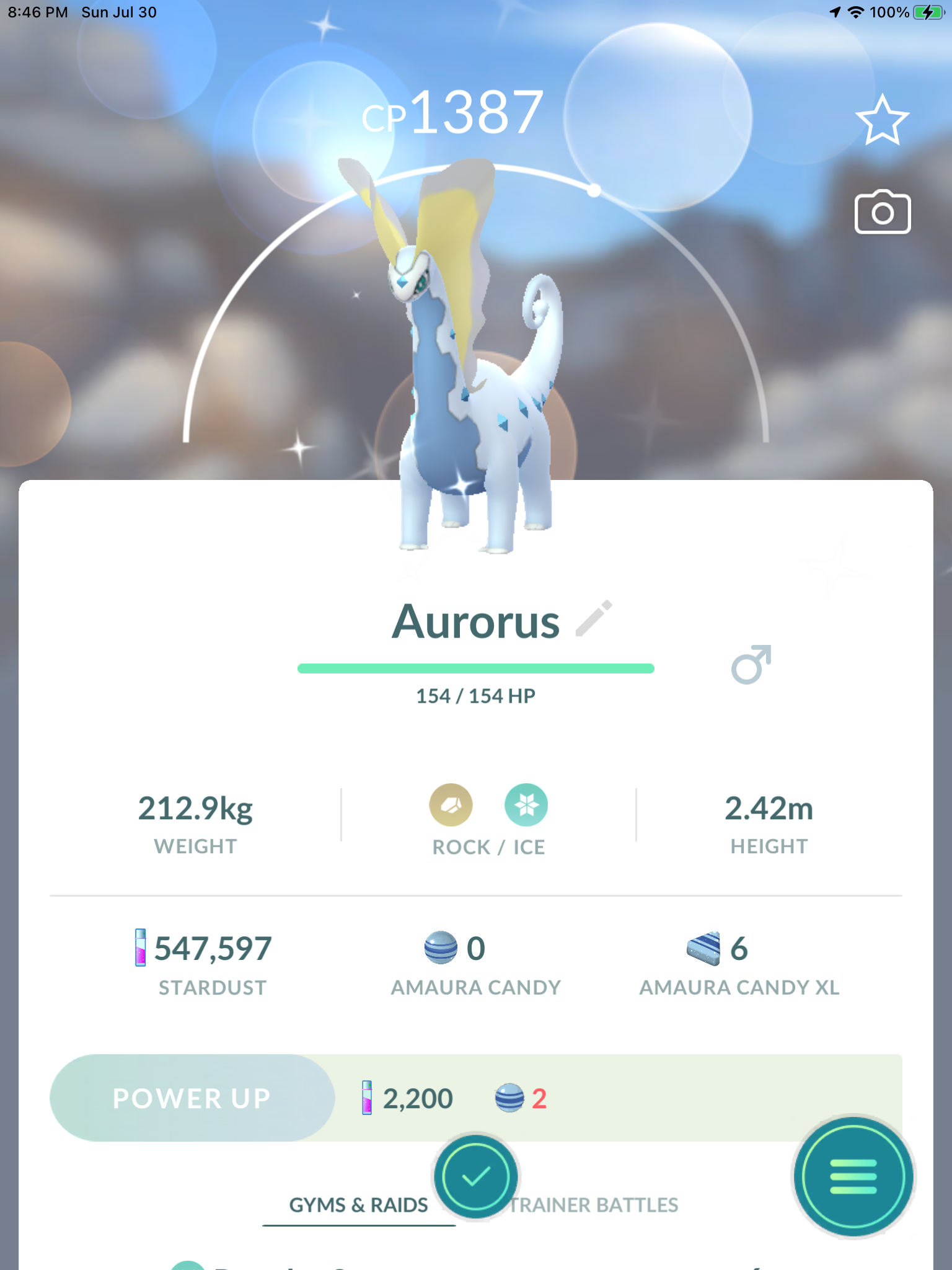 Shiny Aurorus on Pokemon Go by jonwii on DeviantArt